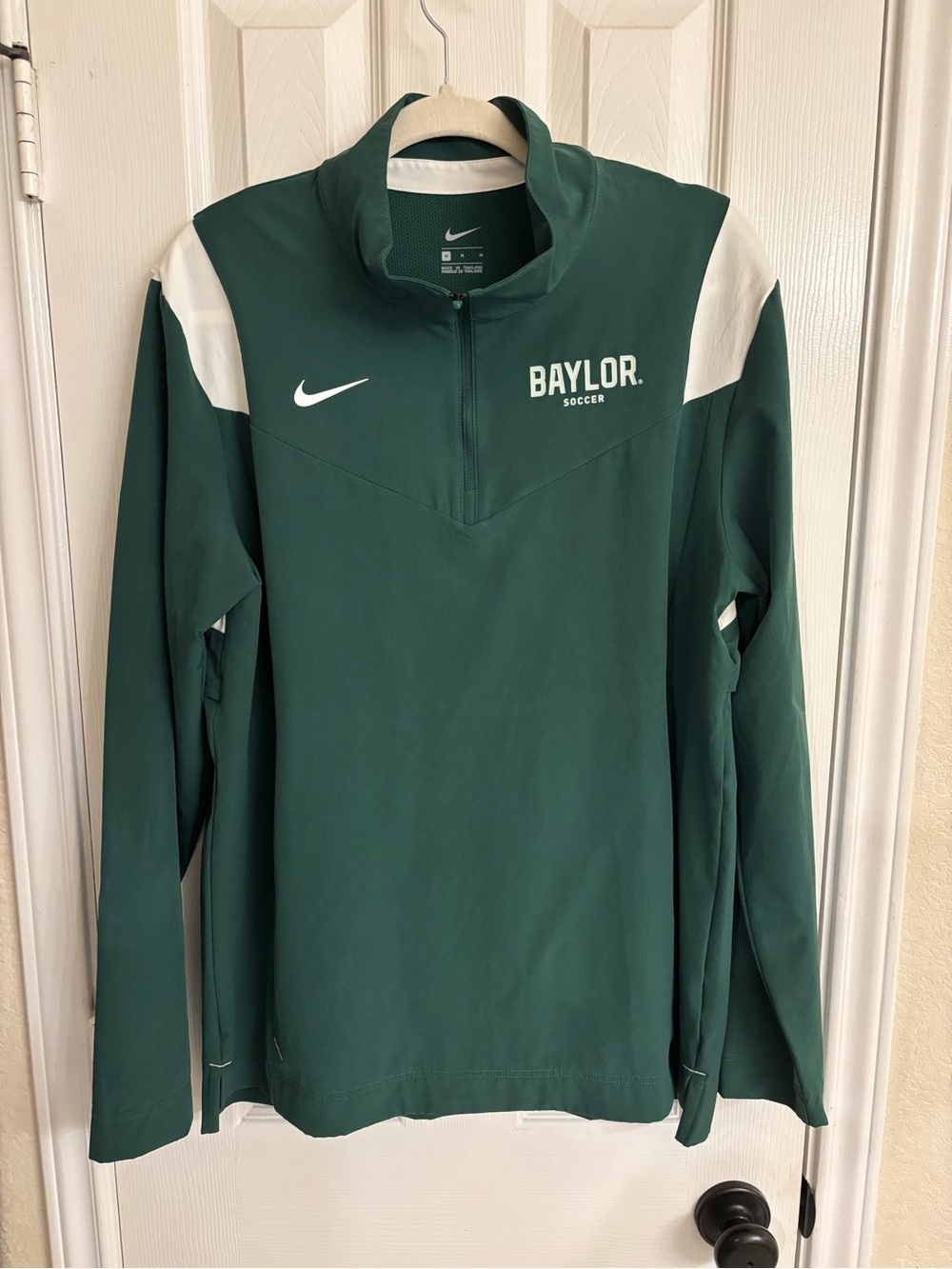 Baylor Bears Men’s Soccer Nike 1/4 Zip Jacket Size Medium Green Dri Fit